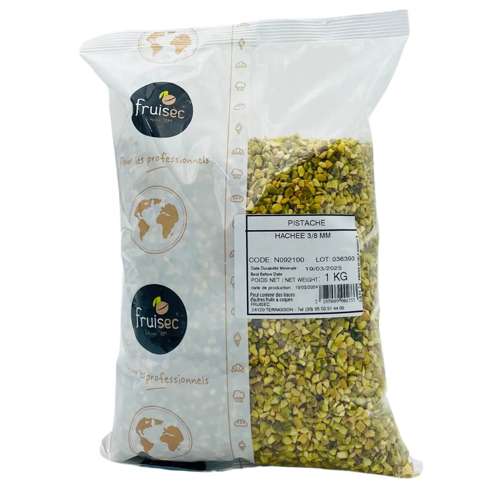 PISTACHES HACHÉES 3/8 MM "FRUISEC" 1 kg - Secret des chefs