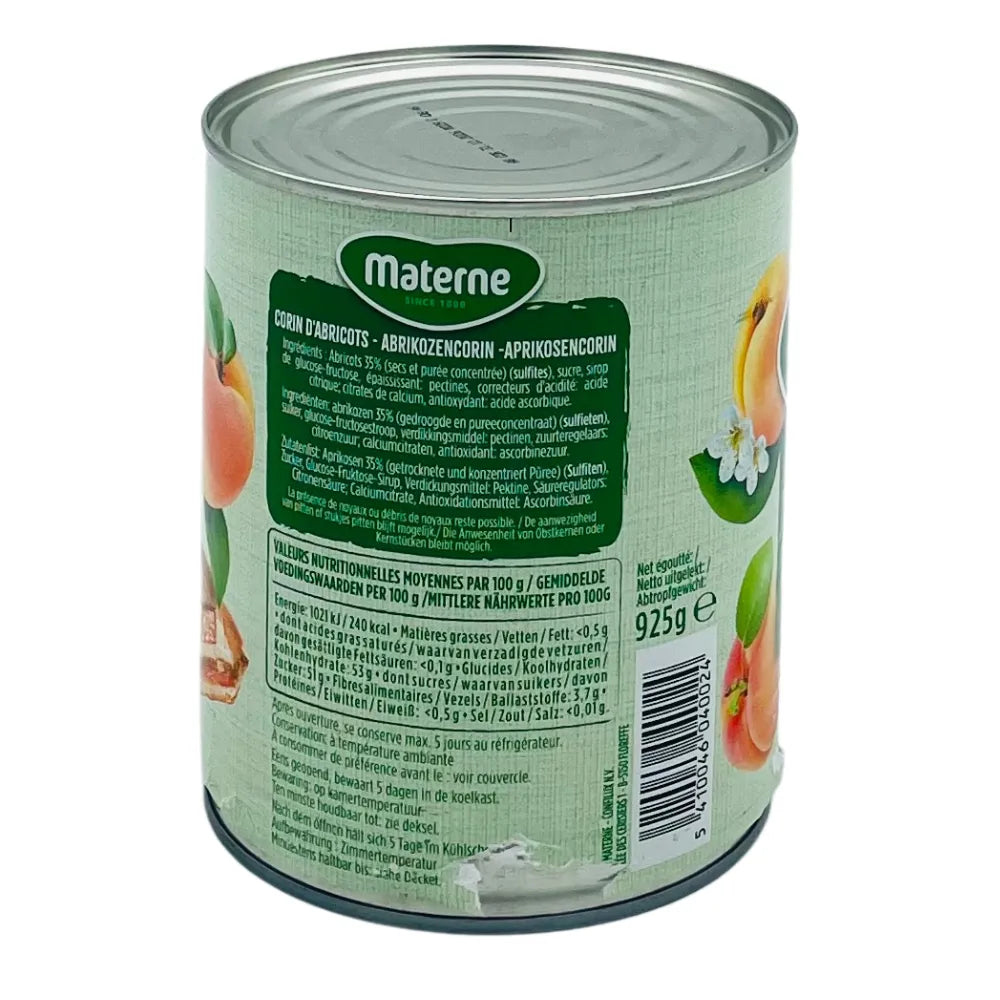 Corin d'Abricots Materne 925 g - Secret des chefs