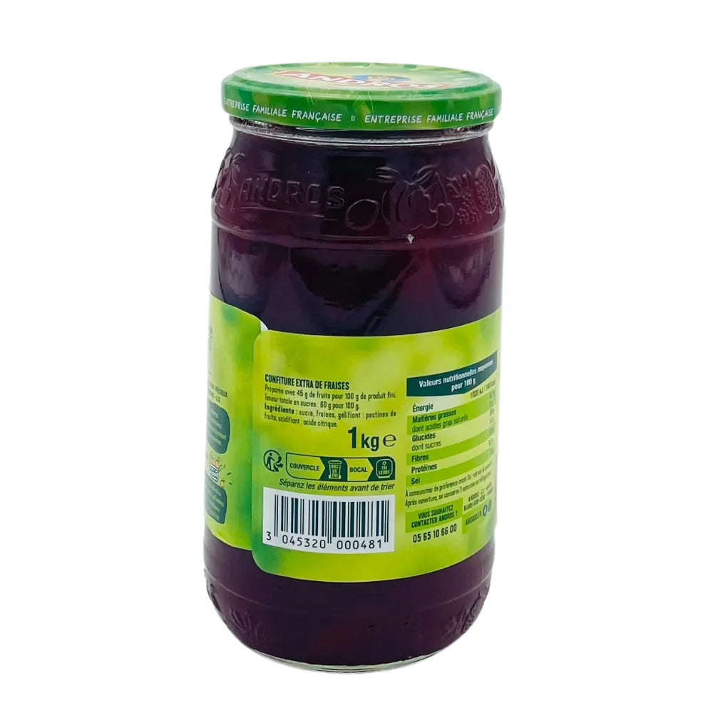 Confiture Extra Fraise Andros 1 kg - Secret des chefs