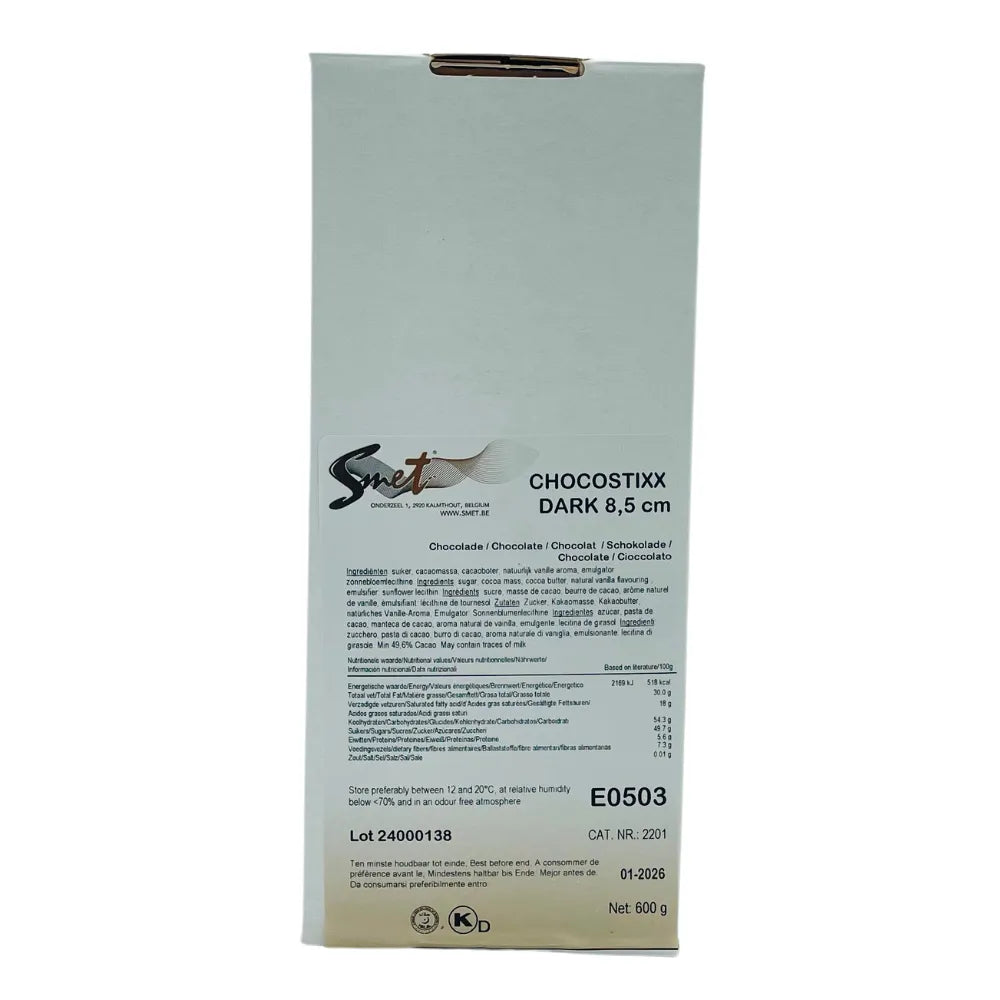 Cigarettes Fondantes Chocolat Noir - 9 cm 600 g - Secret des chefs