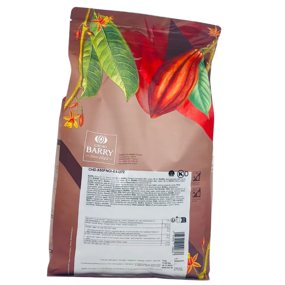 Chocolat Noir Force Noire 50% - 5 kg - Secret des chefs