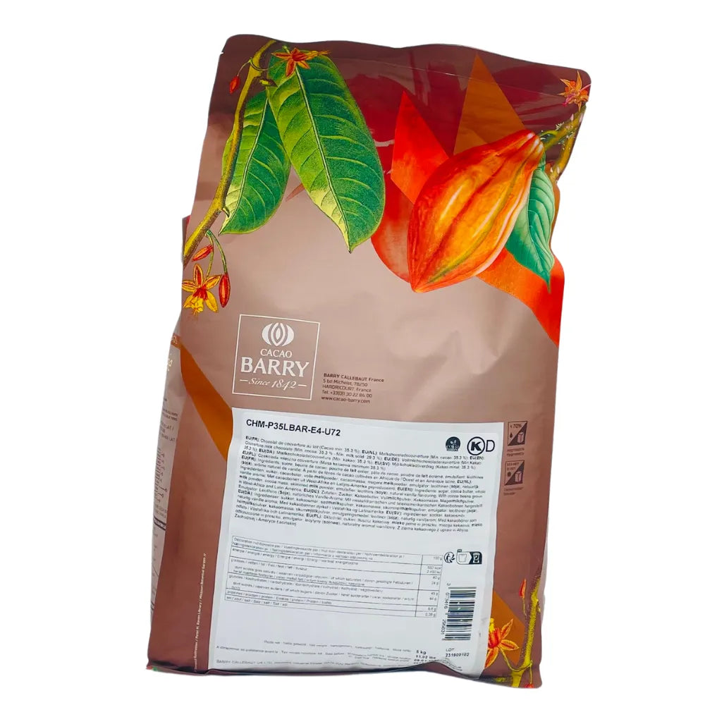 Chocolat de Couverture au Lait Lactée Barry 35% - 5 kg - Secret des chefs