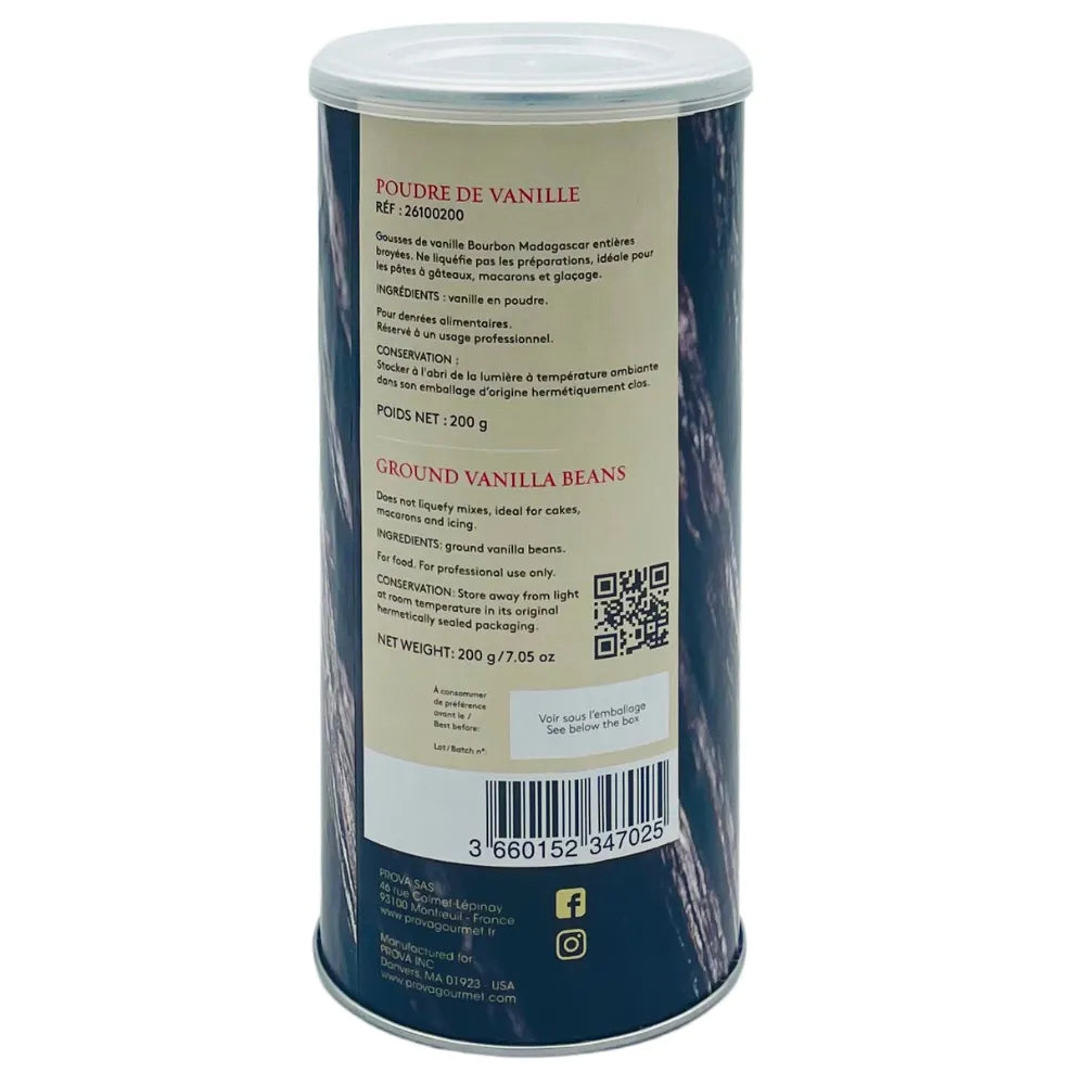 Vanille en Poudre Bourbon Madagascar Vaniflor 200 g - Secret des chefs