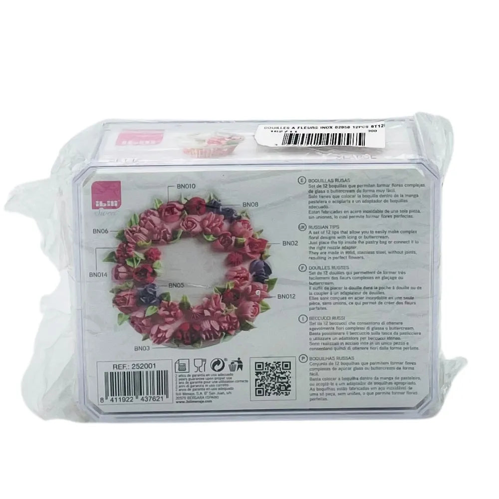 Douilles à Fleurs Inox Lot de 12 pcs - Secret des chefs