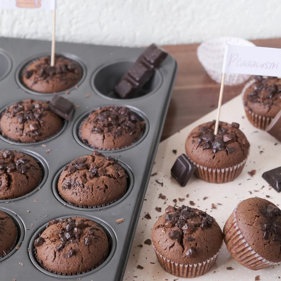 Plaque Muffin Antiadhésive Ø 70 mm 12 Emplacements - Secret des chefs