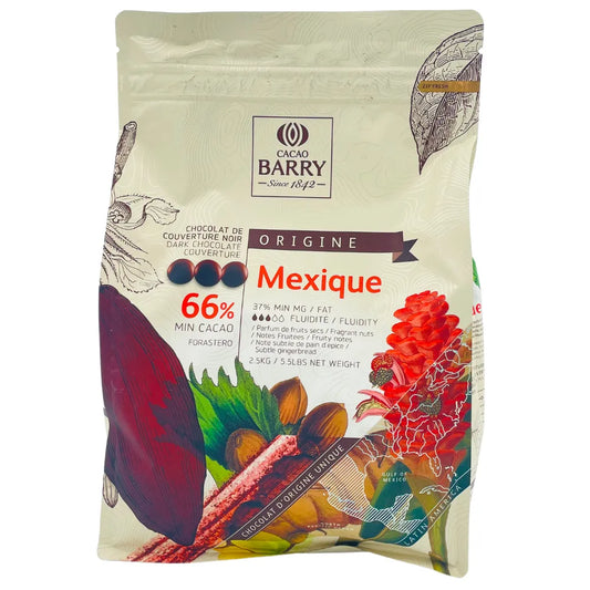 Chocolat de couverture noir Mexique 66% Cacao Barry 2,5 kg - Secret des chefs