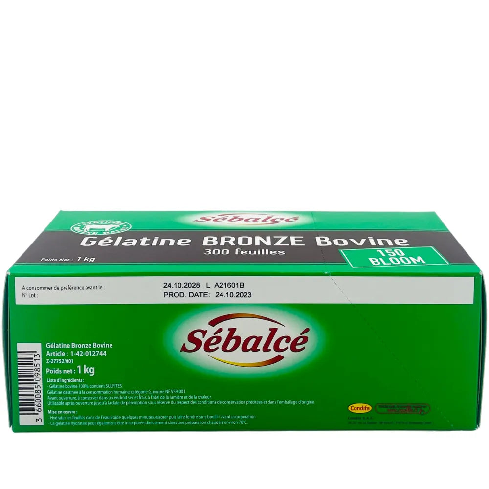 Gélatine Bronze Bovine 300 Feuilles 1 kg - Secret des chefs