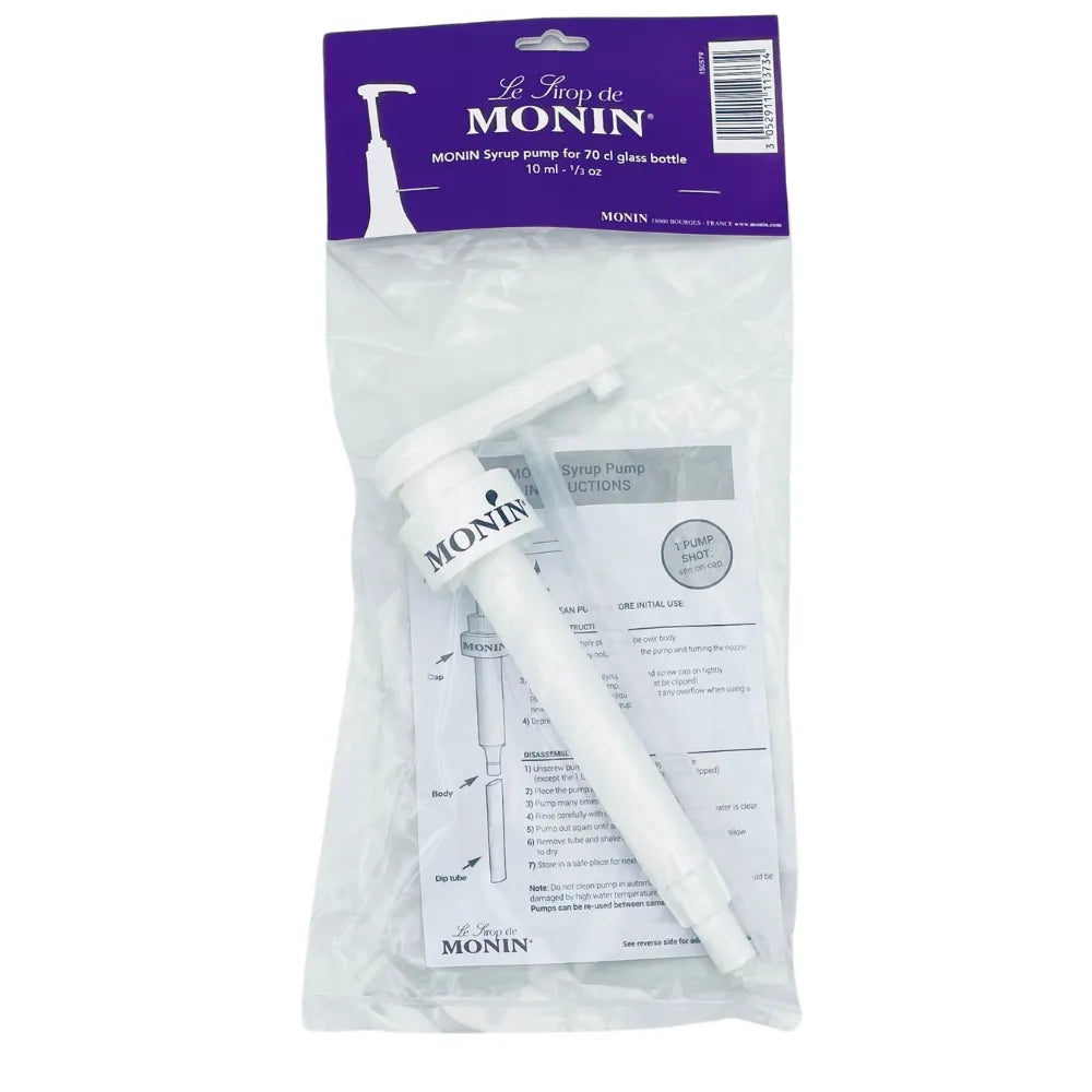 Pompe pour sirop Monin 70 cl/1 L, dose de 10 ml - Secret des chefs