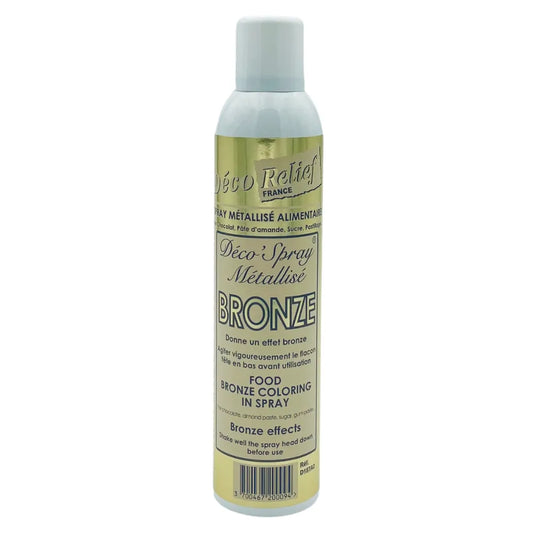 Spray Vernis Bronze Métallisé Alimentaire Déco Relief - 400ml - Secret des chefs