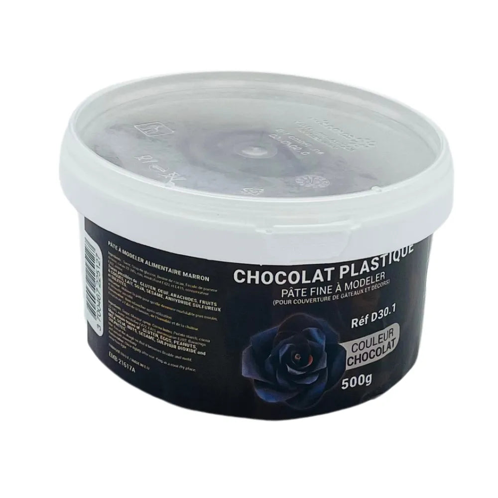 Chocolat Plastique Couleur Chocolat 500 g - Secret des chefs