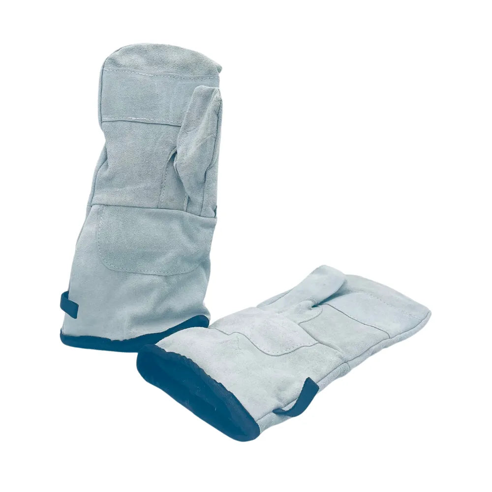 Moufles de protection en cuir, résistant à 300°C, longueur 10 cm, 1 paire - Secret des chefs